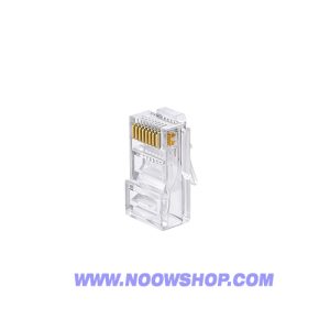 سوکت میانگذر - ته باز  cat6 utp - بسته 100 تایی