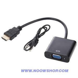 🎬 تبدیل HDMI به VGA سیم‌دار 20cm با خروجی صدا