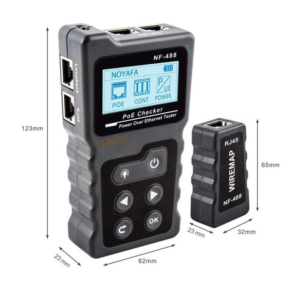 تستر شبکه و زوج‌یاب کابل با قابلیت PoE نویافا مدل NF-8209 - باگارانتی12ماهه - Image 4