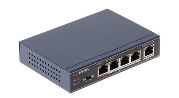 سوئیچ 4 پورت فست اترنت POE هایک‌ویژن مدل DS-3E0105P-E-M-B - Image 2