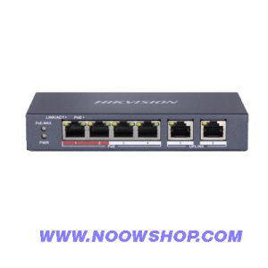 سوئیچ 6 پورت Fast Ethernet POE هایک‌ویژن – مدل DS-3E0106P-E/M