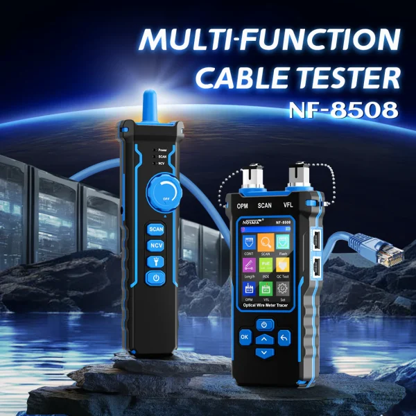 تستر شبکه و فیبر نوری VFL/OPM پاورمتر   -  POE test -  زوج یاب -  نویافا مدل NOYAFA NF-8508  - باگارانتی12ماهه - Image 2