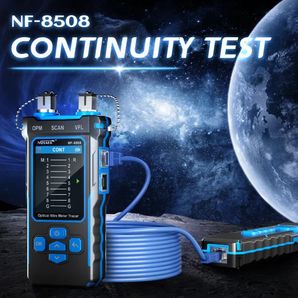 تستر شبکه و فیبر نوری VFL/OPM پاورمتر   -  POE test -  زوج یاب -  نویافا مدل NOYAFA NF-8508  - باگارانتی12ماهه - Image 5