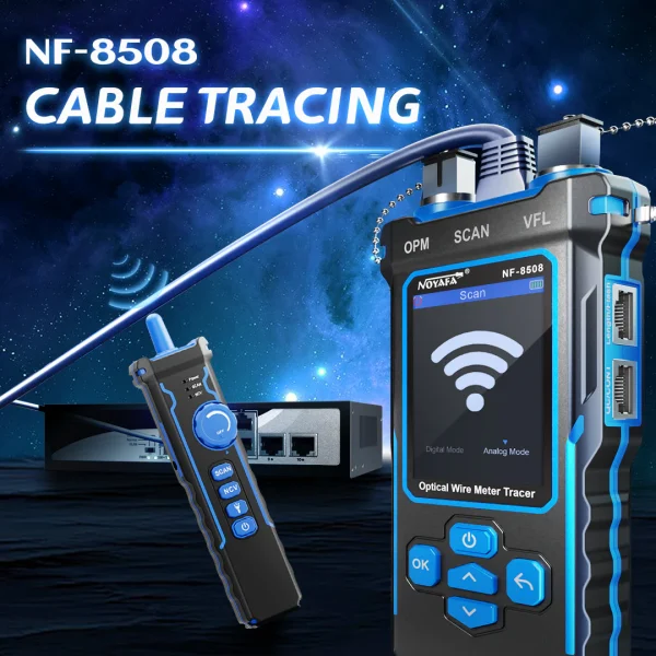 تستر شبکه و فیبر نوری VFL/OPM پاورمتر   -  POE test -  زوج یاب -  نویافا مدل NOYAFA NF-8508  - باگارانتی12ماهه - Image 4