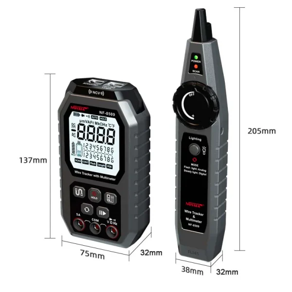 تستر شبکه و ردیاب کابل + مولتی‌متر دیجیتال نویافا NF-8509 - باگارانتی12ماهه - Image 11