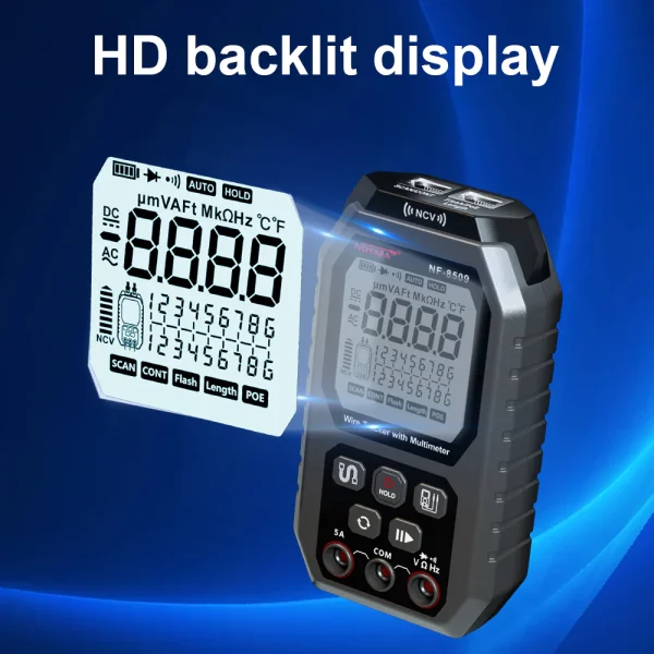 تستر شبکه و ردیاب کابل + مولتی‌متر دیجیتال نویافا NF-8509 - باگارانتی12ماهه - Image 9