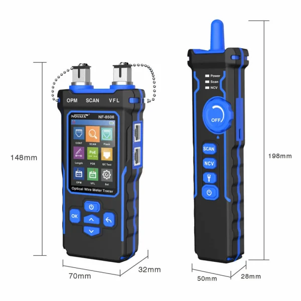 تستر شبکه و فیبر نوری VFL/OPM پاورمتر   -  POE test -  زوج یاب -  نویافا مدل NOYAFA NF-8508  - باگارانتی12ماهه - Image 14