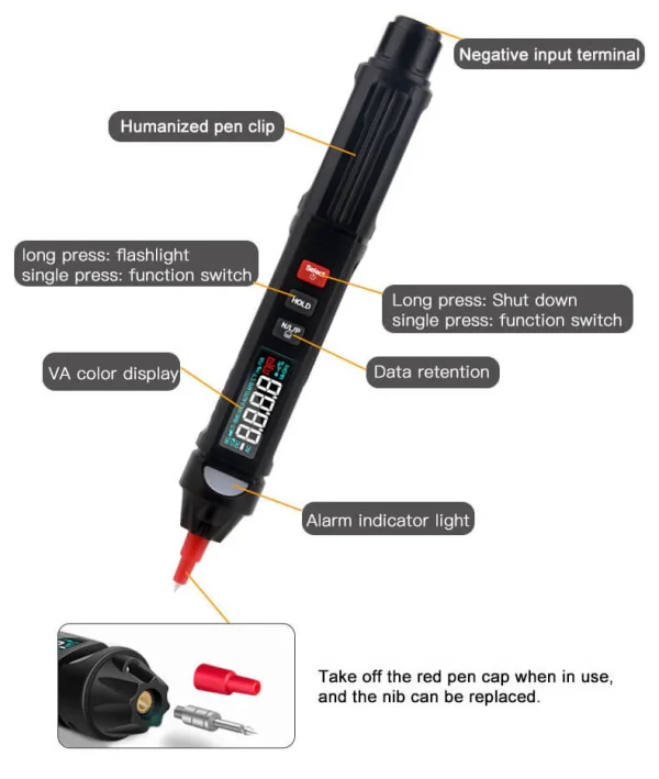 مولتی متر دیجیتال جیبی قلمی مانند NOYAFA NF-5310B - باگارانتی12ماهه - Image 15