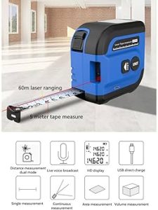 متر لیزری ۲ در ۱ نویافا مدل NF-2260 - باگارانتی12ماهه - Image 2