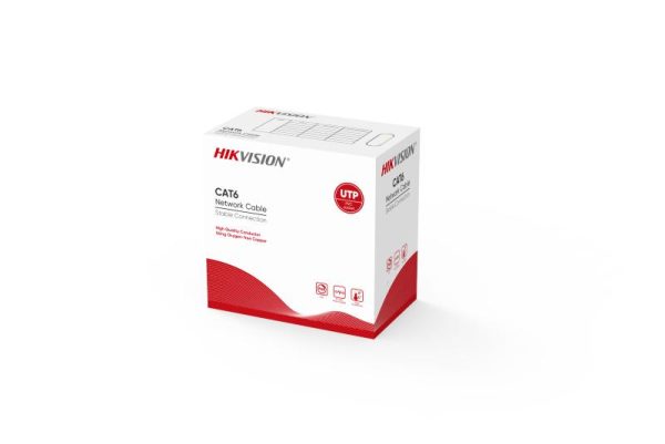 Hikvision هایک‌ویژن کابل شبکه CAT6 UTP 305 متری مس خالص 0.55 میلی‌متر خاکستری مدل DS-1LN6U-G - Image 1