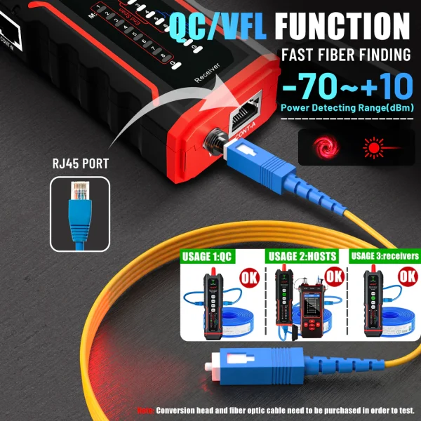 تستر شبکه و فیبر نوری (  VFL / OPM ) 10  کاره نویافا NF-859GT – Noyafa 10-in-1 Ethernet & Fiber Cable Tester - باگارانتی 12 ماهه - Image 7