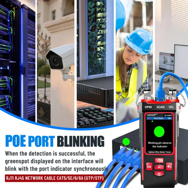 تستر شبکه و فیبر نوری (  VFL / OPM ) 10  کاره نویافا NF-859GT – Noyafa 10-in-1 Ethernet & Fiber Cable Tester - باگارانتی 12 ماهه - Image 9