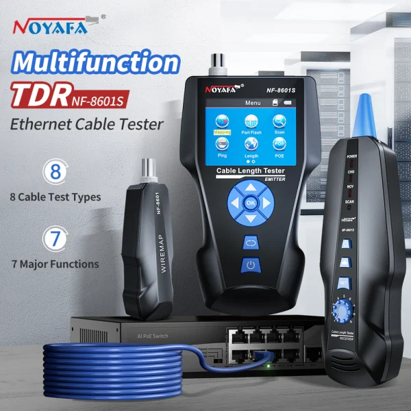 تستر و ردیاب کابل پیشرفته Noyafa NF-8601W – TDR + PoE + Ping - باگارانتی12ماهه - Image 10