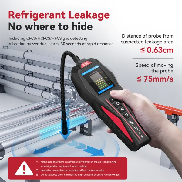 نشت‌ یاب گاز کولر گازی  نویافا مدل NOYAFA NF-605 s - Image 3