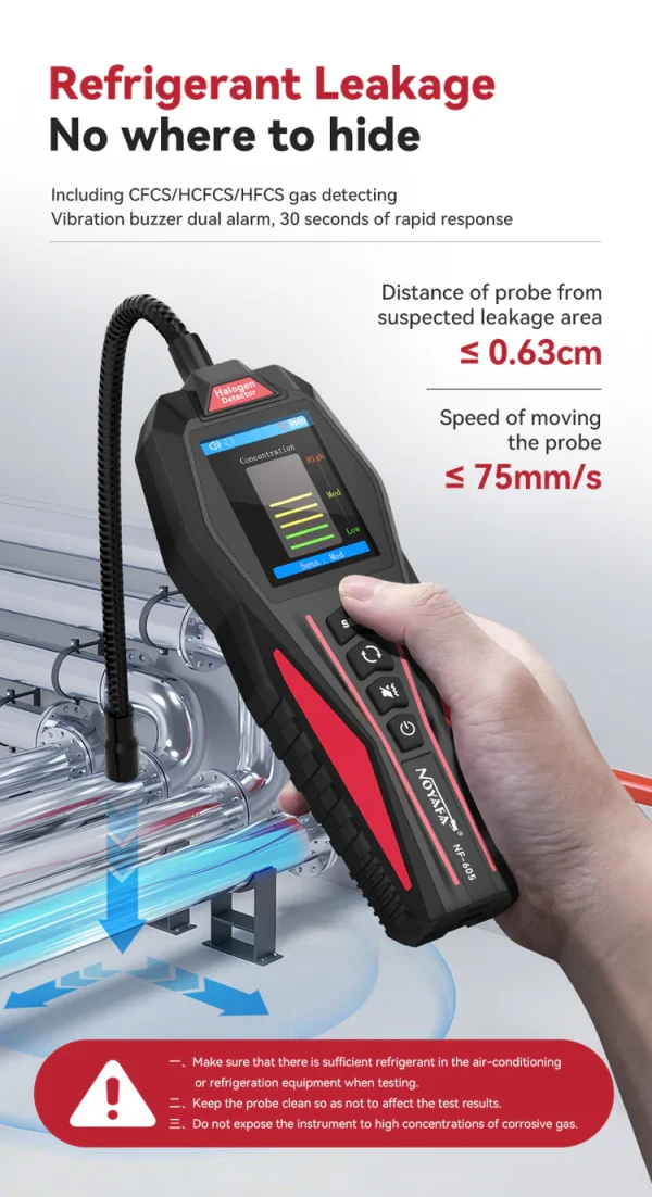نشت‌ یاب گاز کولر گازی  نویافا مدل NOYAFA NF-605 s - Image 13