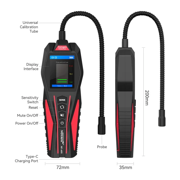 نشت‌ یاب گاز کولر گازی  نویافا مدل NOYAFA NF-605 s - Image 6