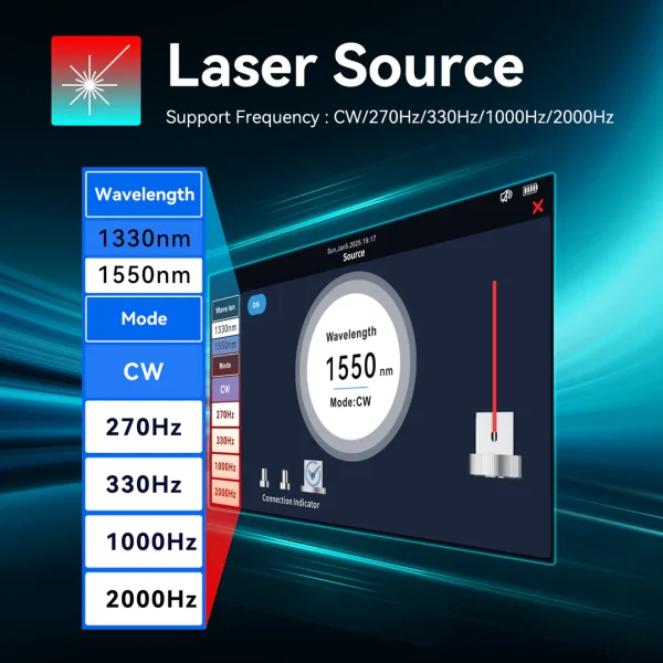 تستر OTDR و شبکه حرفه‌ای نویافا مدل NOYAFA NF-8607 - Image 6