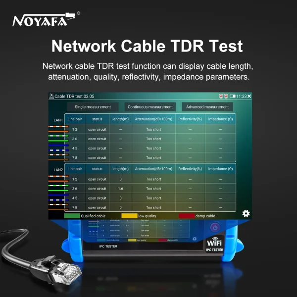 تستر دوربین مداربسته و شبکه نویافا مدل NOYAFA NF-IPC722ATCHS - Image 13