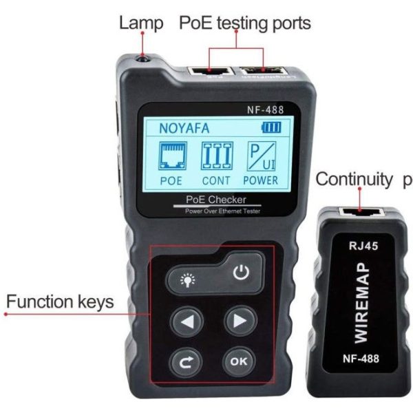 تستر PoE شبکه NOYAFA NF-488 | تست ولتاژ، جریان و توان - Image 3