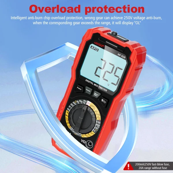 مولتی متر دیجیتال NOYAFA NF-628 | تستر 1000 ولت و 10 آمپر - Image 8