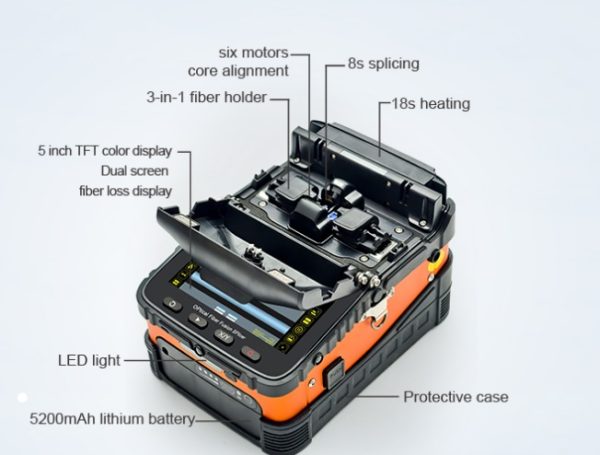 دستگاه فیوژن فیبر نوری Signal Fire AI-5Pro | فیوژن اسپلایسر ۶ موتوره Core Alignment - تصویر 4