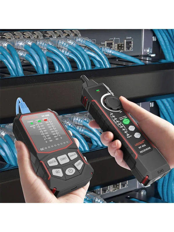 تستر کابل شبکه NOYAFA NF-808 | تستر RJ45، RJ11، PoE و ردیاب کابل - تصویر 2